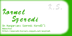 kornel szeredi business card